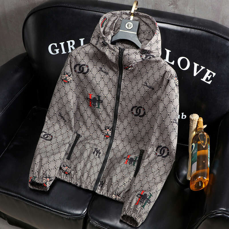 Men's Spring Autumn 2024 Trendy Slim Fit Hooded Jacket Outerwear Coat