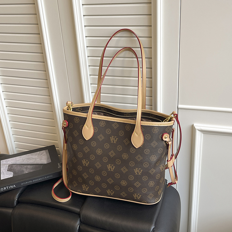 WKwk Luxury Brandr Fashion Women's Fashionable Printed Handbag Versatile And Elegant Single-Shoulder Crossbody For Middle Tote Bag Designer Bags 