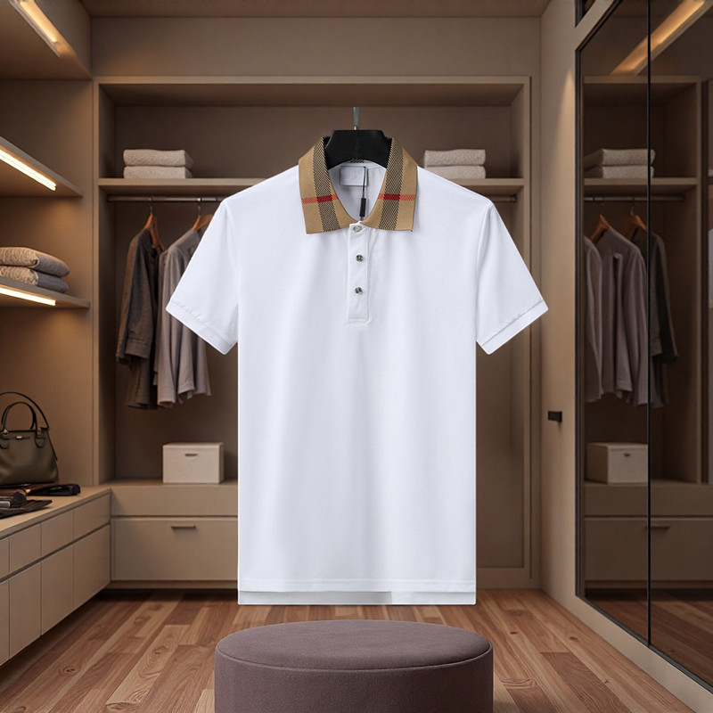 2025 designer spring/summer new men's plaid jacquard polo shirt Fashion classic men's and women's lapel T-shirt Outdoor casual T-shirt size M-3XL=TOP