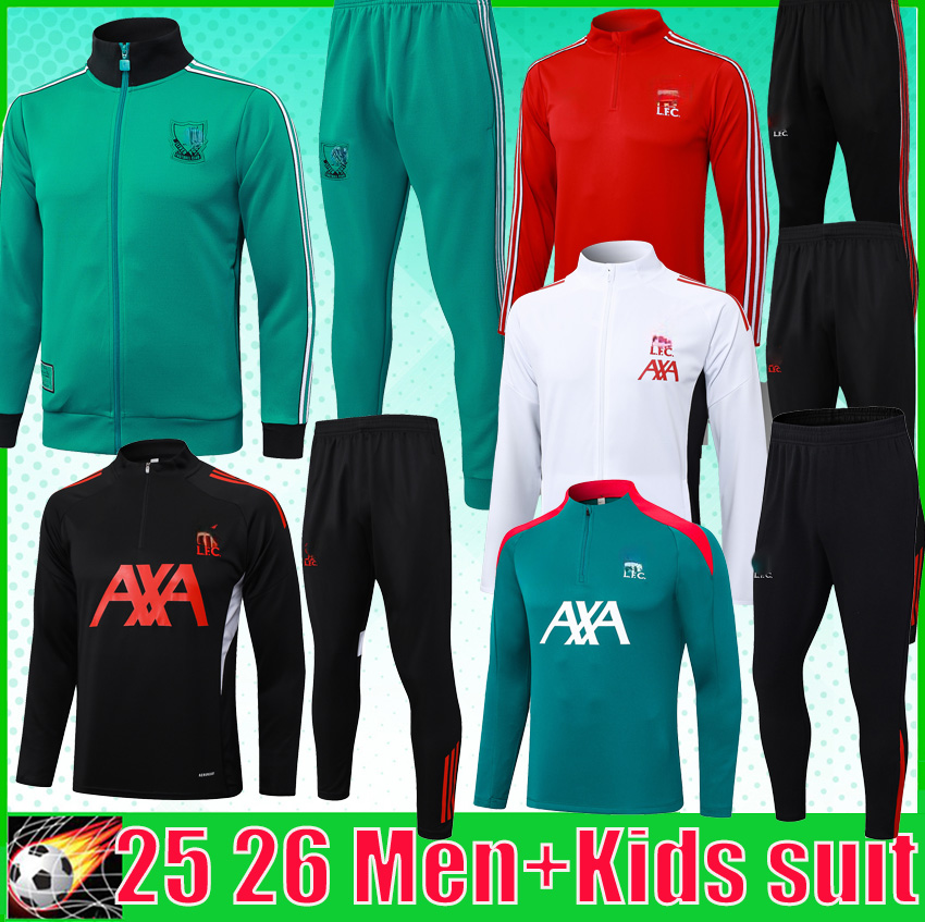 25 26 liver Soccer Jersey jacket tracksuit WIRTZ EkitikE RedsMohamed Salah training suit 2026 Deutschland Football Kerkez Men Survetement KIDS kit