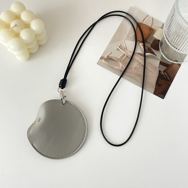 Hot Selling Bluetooth Earphone Hanging Neck Leather Round Coin Purse Small Item Storage Bag