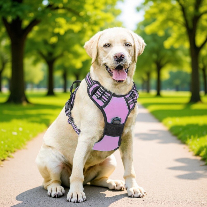 New Reflective Dog Vest Harness for Big Dogs Comfortable Adjustable Pet Harness with Leash Hook