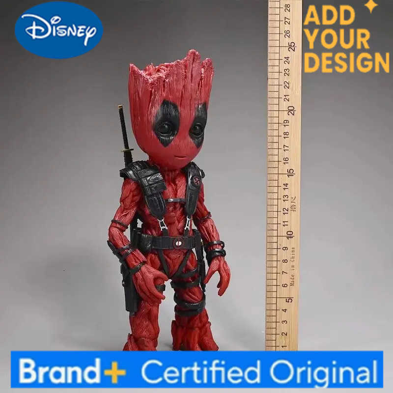 Disney 25cmMarvel X Deadpool Galaxy Guardians Little Tree Man Groot Action Figures Car Decoration Ornaments Boy Christmas Birthday Gift L260511