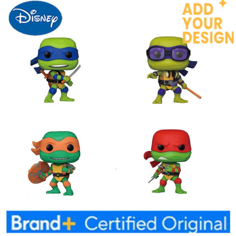 Disney New Bandai Ninja Turtle Anime Figure Neca 1990 Film Version Edition Action Figurine Model Pvc Statue Room Ornament Birthday Gift L260701