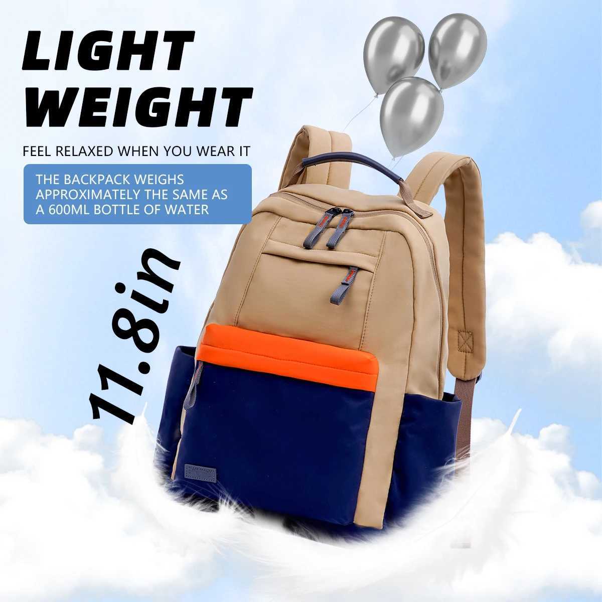tyle Backpack for Female High School Students Lightweight School Bag for College Students Versatile LargeCapacityC omputerB ackpackf orM enO utdoorS p