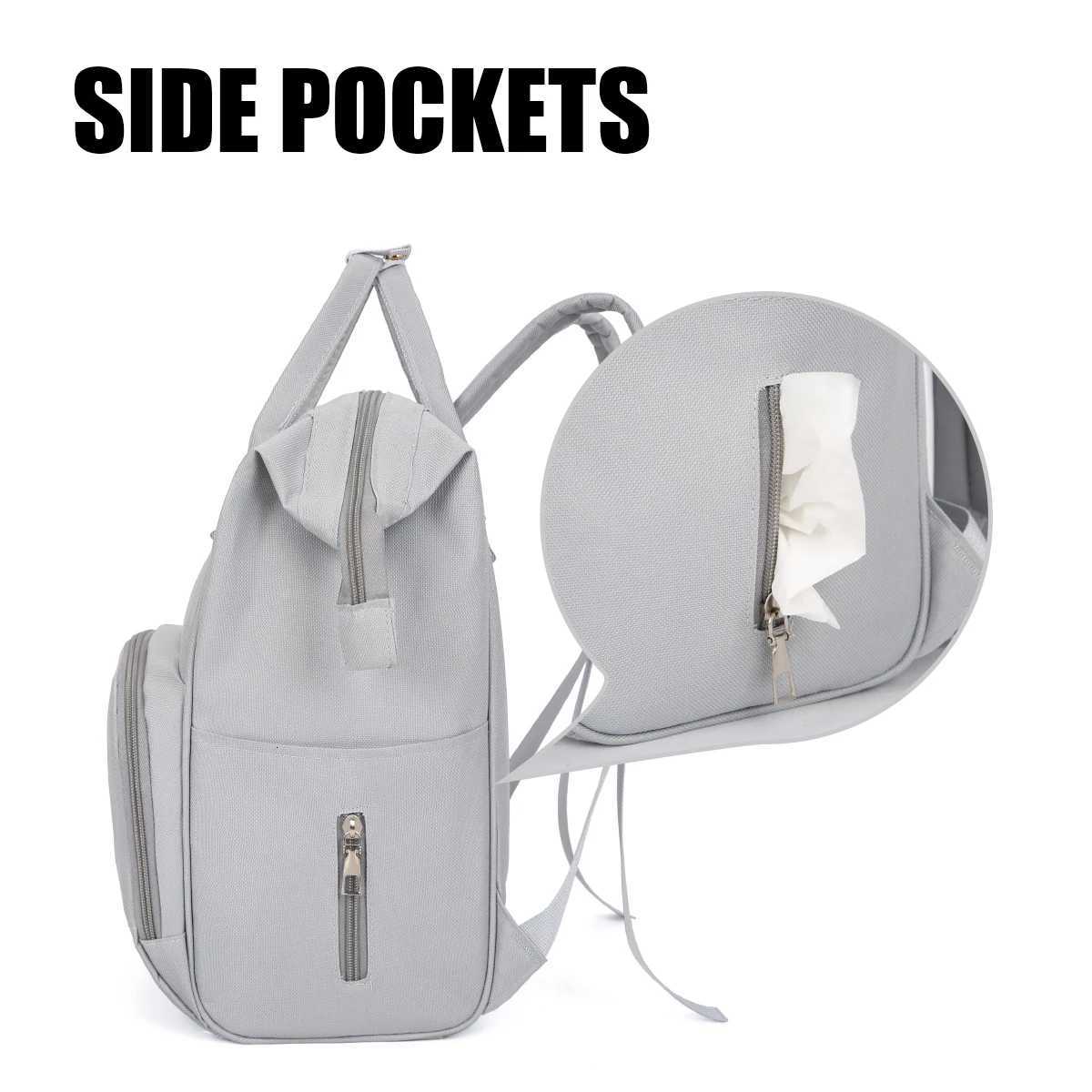 Small Size Lightweight for Outings Portable Double Shoulder Mother and Backpack Stylish HighLookingW aterproofS tainResistantMa ternityBa gfo rCoM2512