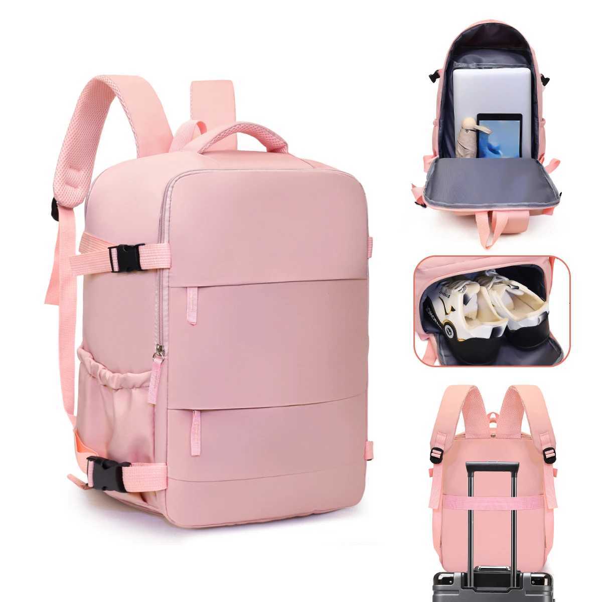 Backpack Mens Luggage Bag Large-Capacity Student School Bag Womens Business Trip Computer Bag Short-Distance Travel Backpack Multi-Purpose Travel Momm