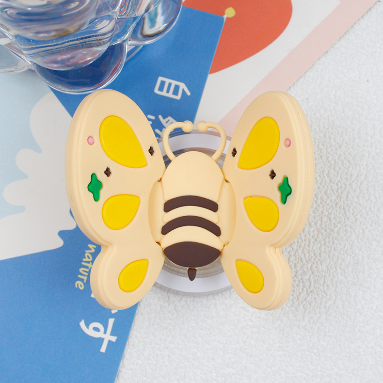 Butterfly Silicone Magnetic Transparent Airbag Stand Bee Adjustable Wings Holder Phone Accessories Portable