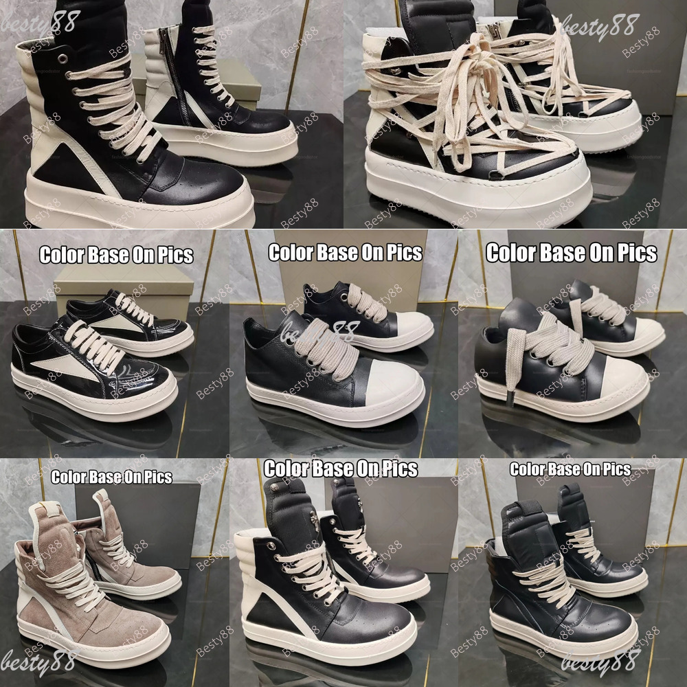 Canvas Boots designer women men Leather furry boot Luxury ricks Ownes booties sneakers platform shoes Unisex casual trainers bd