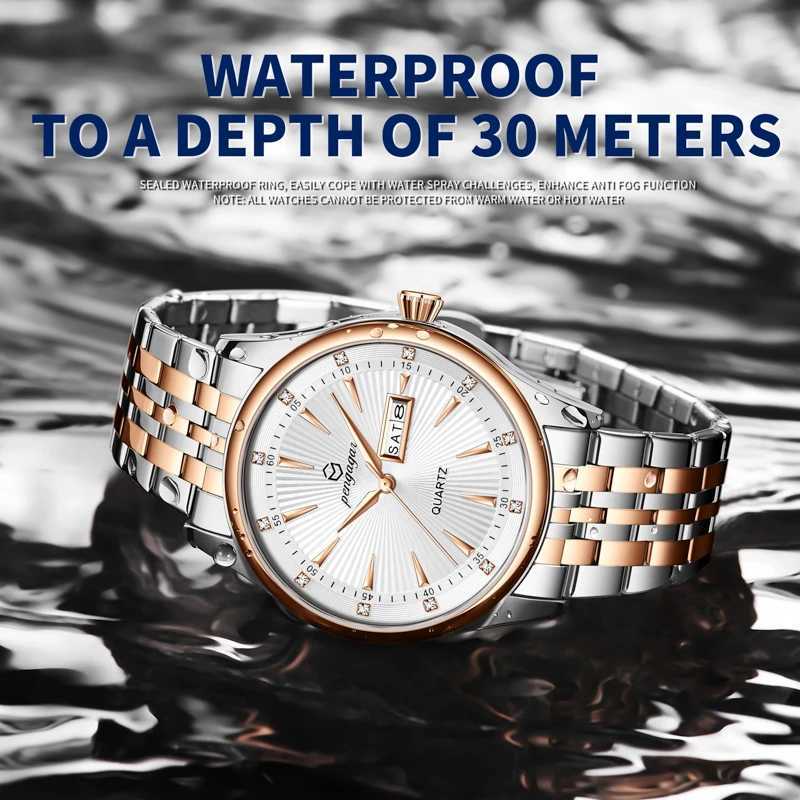 PENGAGAR Luxury Mens es Waterproof Stainl Steel Luminous Men Date Chronogrh High Quality Quartz M Wrist M251222