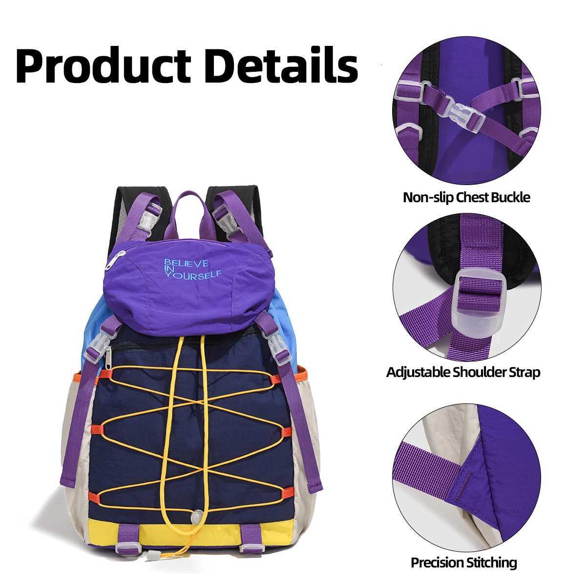 or Women Lightweight Travel New Style Commuter Student School Bag Large Capacity Travel Backpack Drawstring Shoulder Bag Crossbody Bag Outdoor Sports 