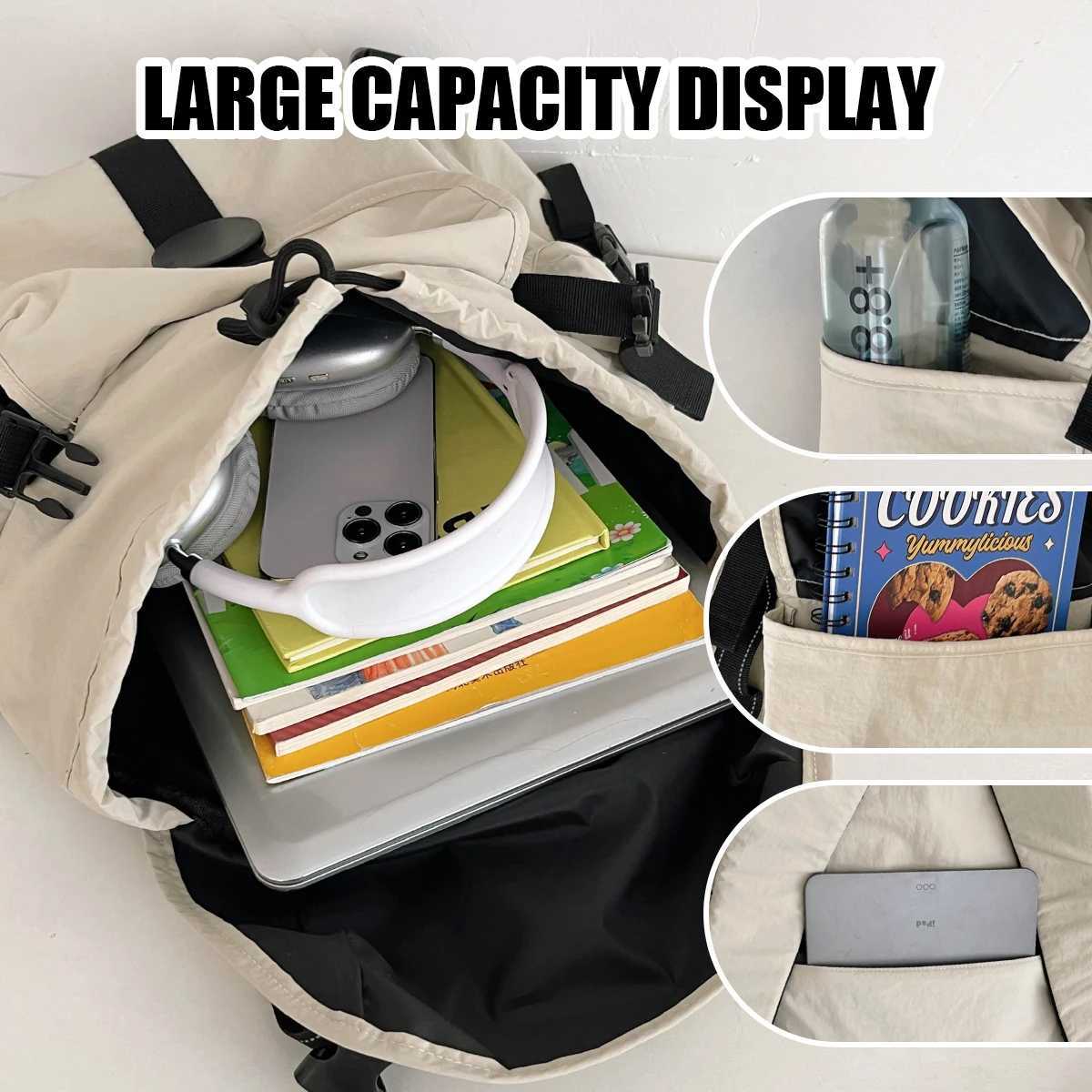 tyle Lightweight Outdoor Drawstring Backpack for s Casual Travel Backpack Sports School Bag for Men Large Capacity Cycling Business Trip HighEndS enM2