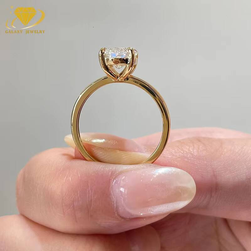 Fine Jewelry Custom 18K Gold 3CT Oval Cut Lab Grown Diamond Ring Vvs Lab Created Diamond Ring For Women With IGI Certified