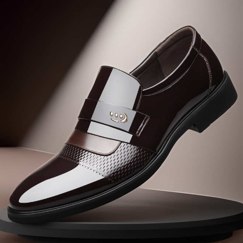 Mens Leather Shoes Retro Carved Lace-up Brogue Oxford Wedding Men Dress Shoes Male Formal Business Gentleman Office Shoes 250730