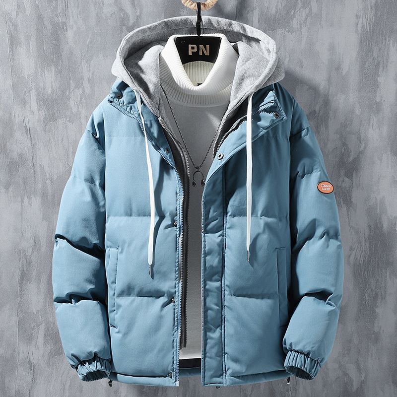 Men's New Winter Trendy Hooded Puffer Jacket - Windproof, Warm, Loose & Casual Thickened Style