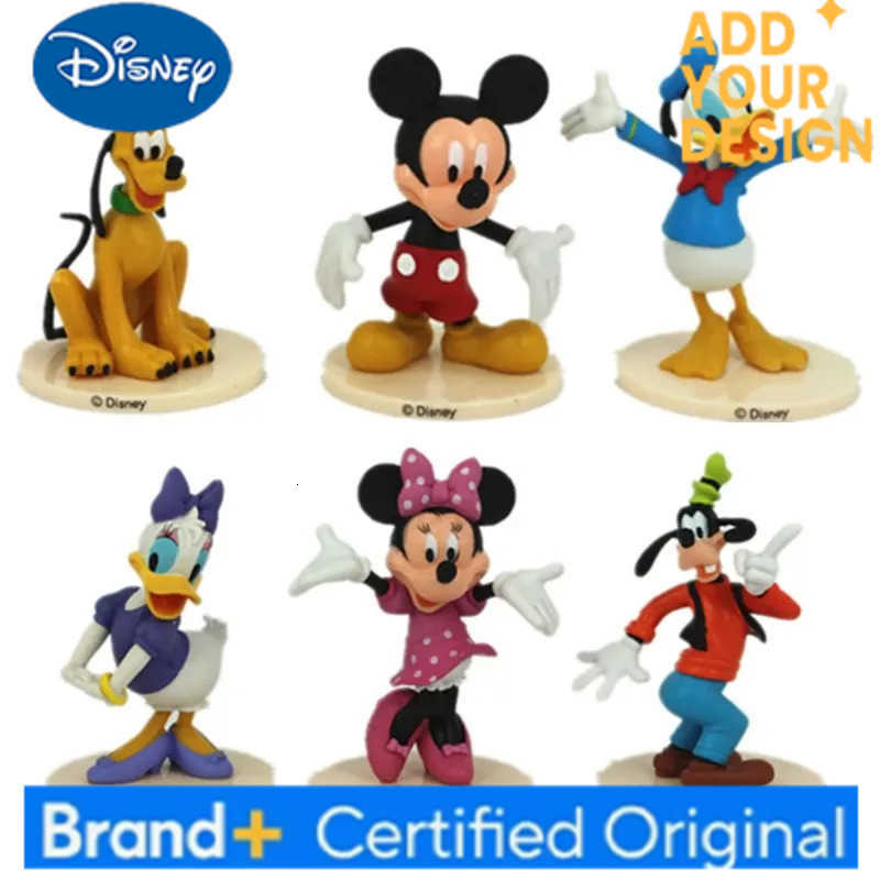 Disney 6 UNIDS/ set GK Mickey Mouse Minnie Goofy Regal Duck Donald Margarita cartoon character PVC model toy Christmas gift H251222