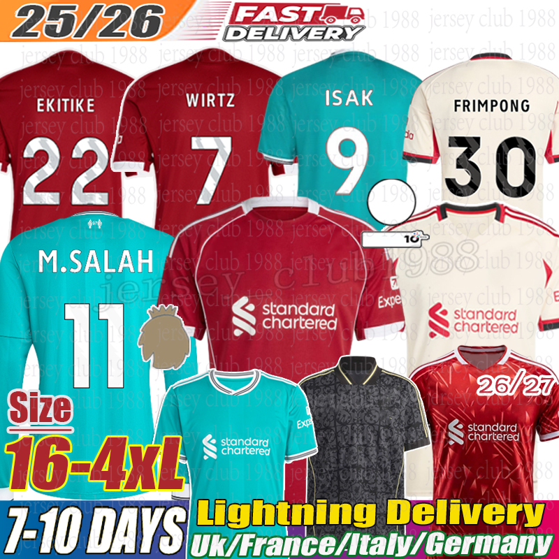 Mohamed Salah ISAK wirtz Ekitike SZOBOSZLAI football jersey MAC ALLISTER VIRGIL camiseta GAKPO Milos Kerkez Frimpong long sleeves Soccer Jerseys kids kits 25 26
