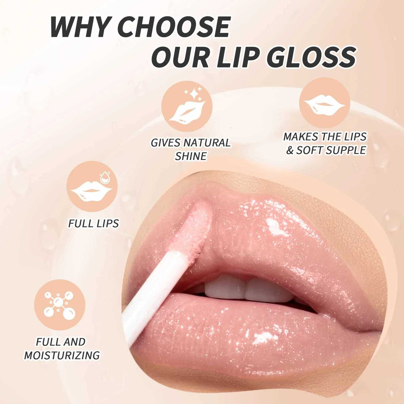 Lip Gloss Long-lasting Moisturizing Easy Halo-dyeing Waterproof Mirror Water Glass Lip Gloss Transparent Color CosmeticsT251222