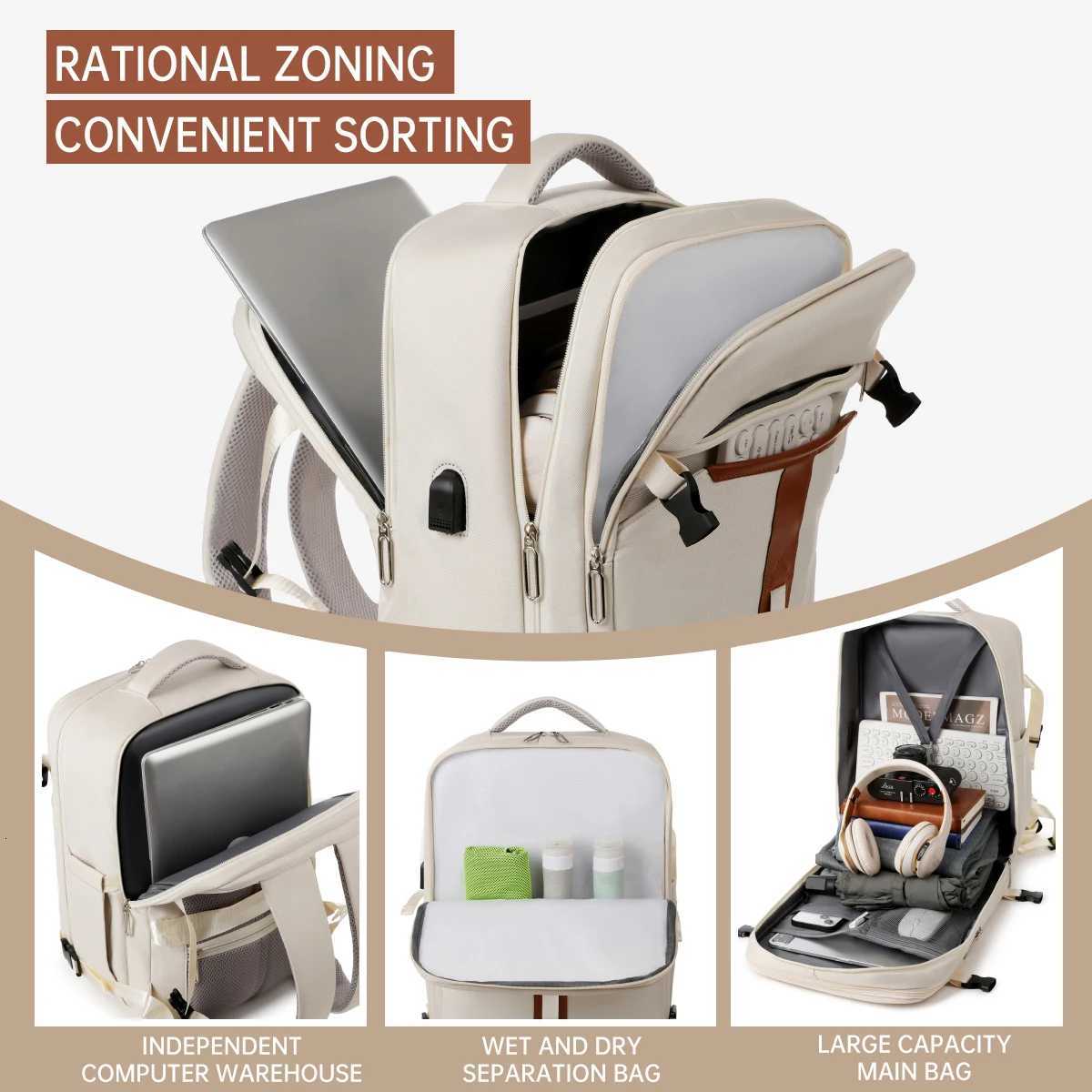 omens 2025 New Casual Business Computer Backpack Outdoor Travel Large Capacity Travel Bag Student School Bag Business Travel Commuting Work ClassM2512