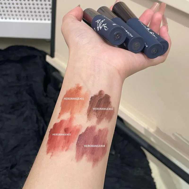 Velvet Matte Lip Glaze Shimmer Nude Lip Mud Waterproof Grey Pink Liquid Lipstick Long-lasting Non-drying Red Lip Gloss CosmeticsT251222