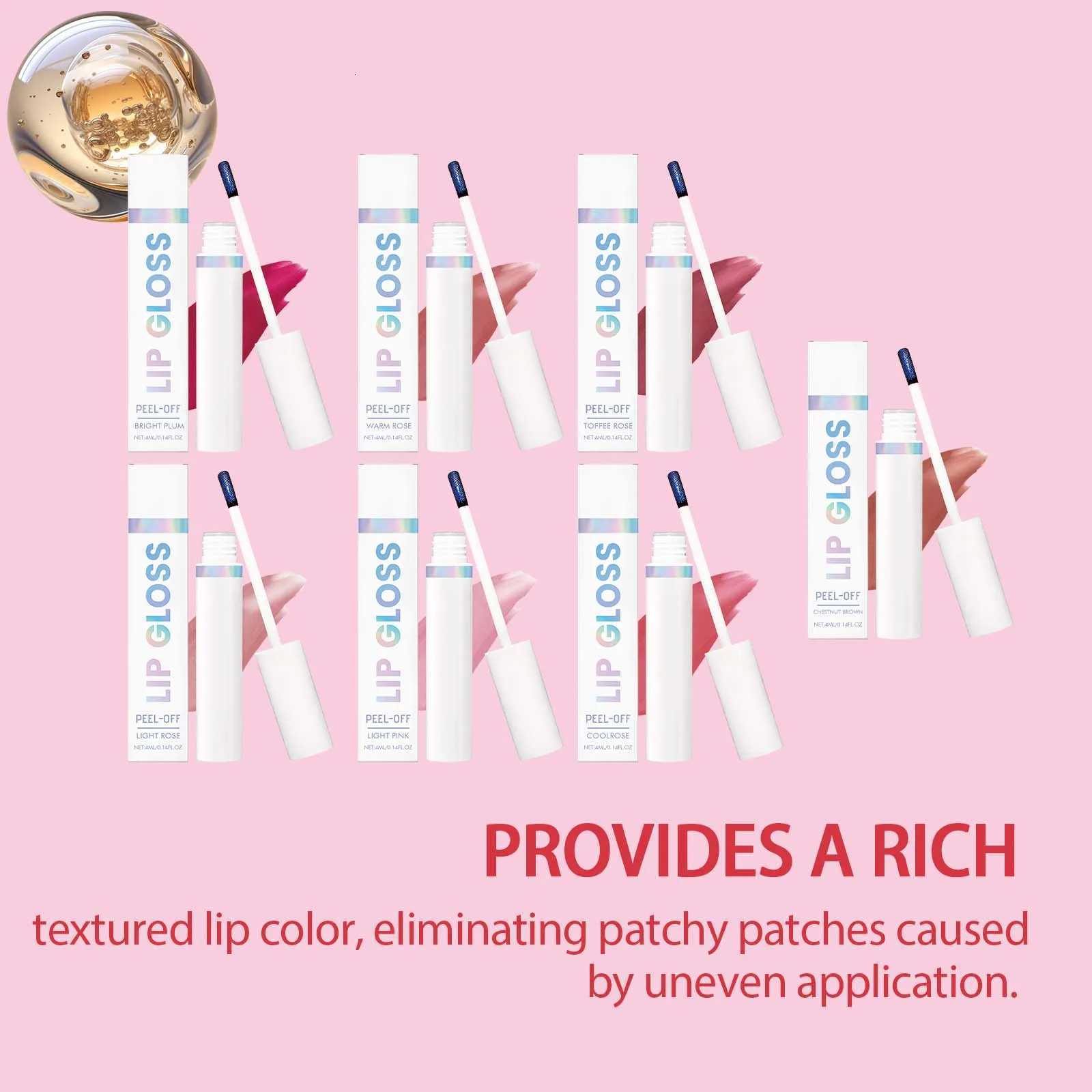 Tear off Lip Gloss Waterproof Long Lasting Peel off Liquid Lipstick Easy to Color Nourishing Lip Reduce Dryness CosmeticsT251222