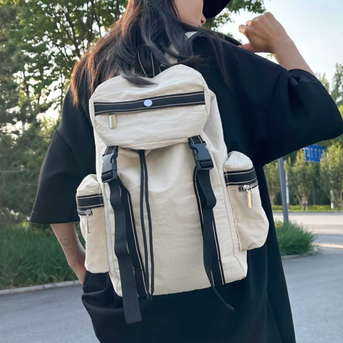 utdoor Large Capacity Waterproof Lightweight Backpack Womens Travel Mountaineering Computer Backpack Male Student School Bag Class Cycling CommutingM2