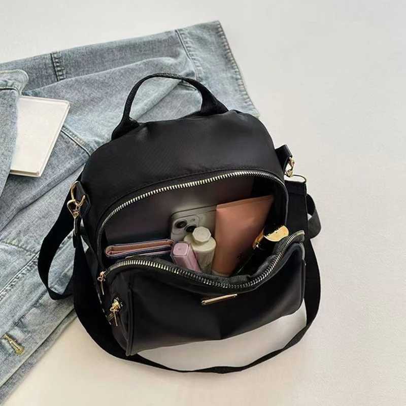 The neutral color rectangular backpack for men and women with two shoulder straps is suitable for travel and outingsM251222