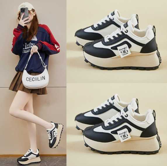 New model "Agan" shoes for women - Spring 2025 running, sports, thick-soled, height-increasing, casual shoes H251222