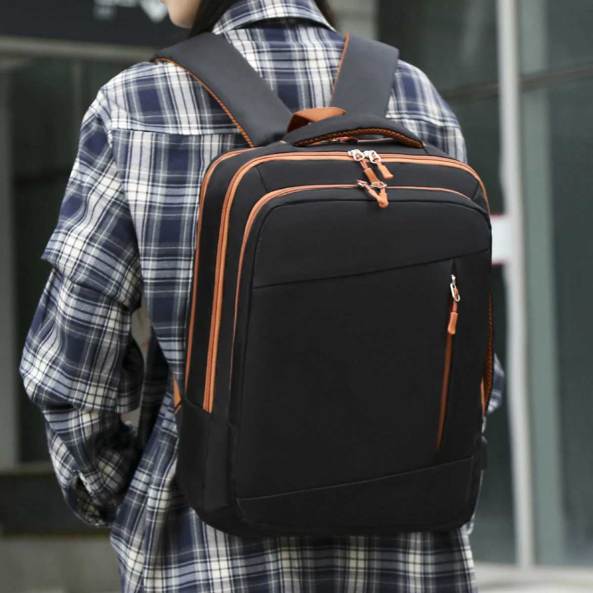 School Bag Backpack Male College Student Commuting to Class Large Capacity Casual Daily Use Laptop Bag Stylish 156inch Backpack High School StudentM25