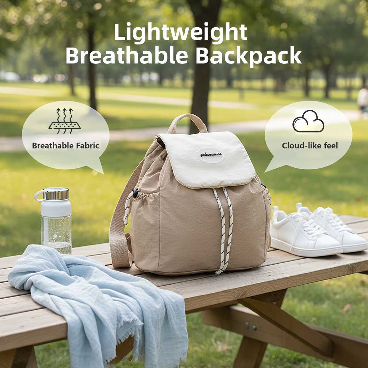 Japanese-Style Washed Canvas Vintage Small Backpack for Female College Students Trendy Casual Versatile Mini Hiking Backpack for Commuting Work and Tr