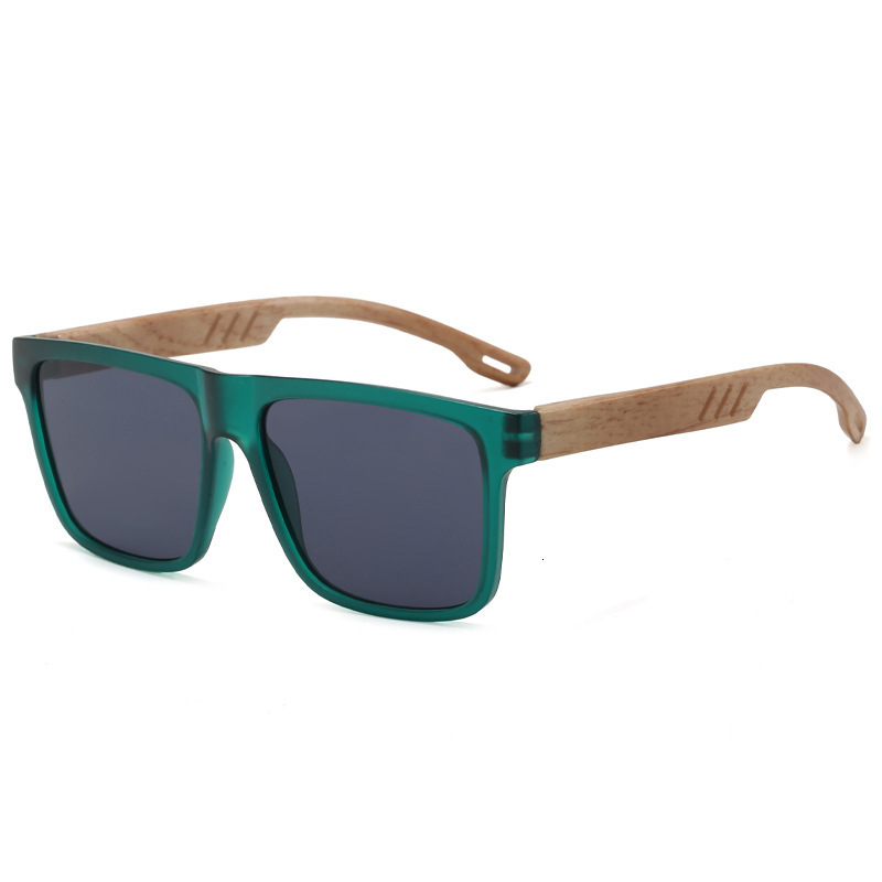 HU WOOD Ocean Gradient Sunshade Sunglasses Mens Bamboo Sunglasses Red UV400 Lens Sport Fashion Driving GR8010 241021