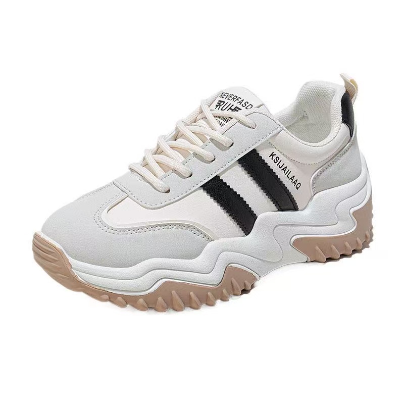 2025 Dad Shoes Autumn New Women's Shoes Thick soled Height increasing Sports Shoes Casual White Shoes Versatile Soft soled Travel Shoes