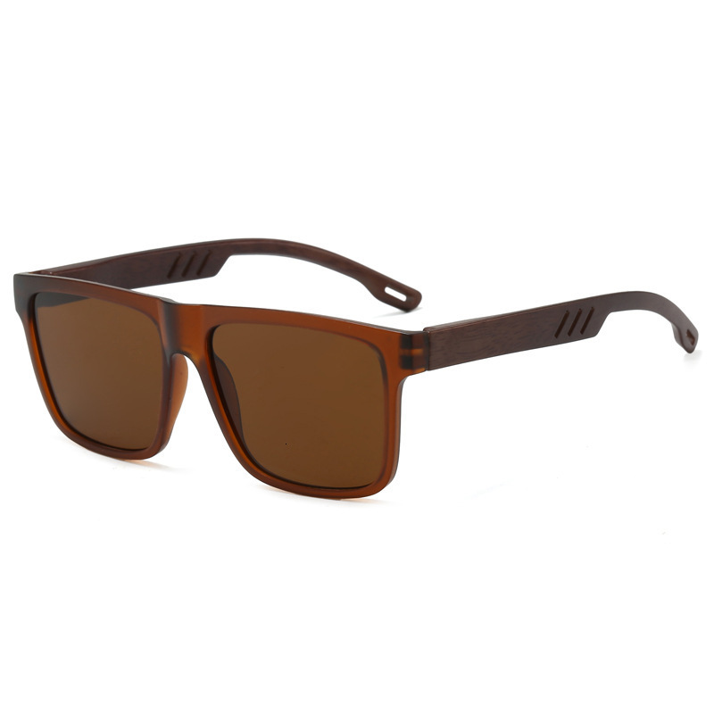 HU WOOD Ocean Gradient Sunshade Sunglasses Mens Bamboo Sunglasses Red UV400 Lens Sport Fashion Driving GR8010 241021