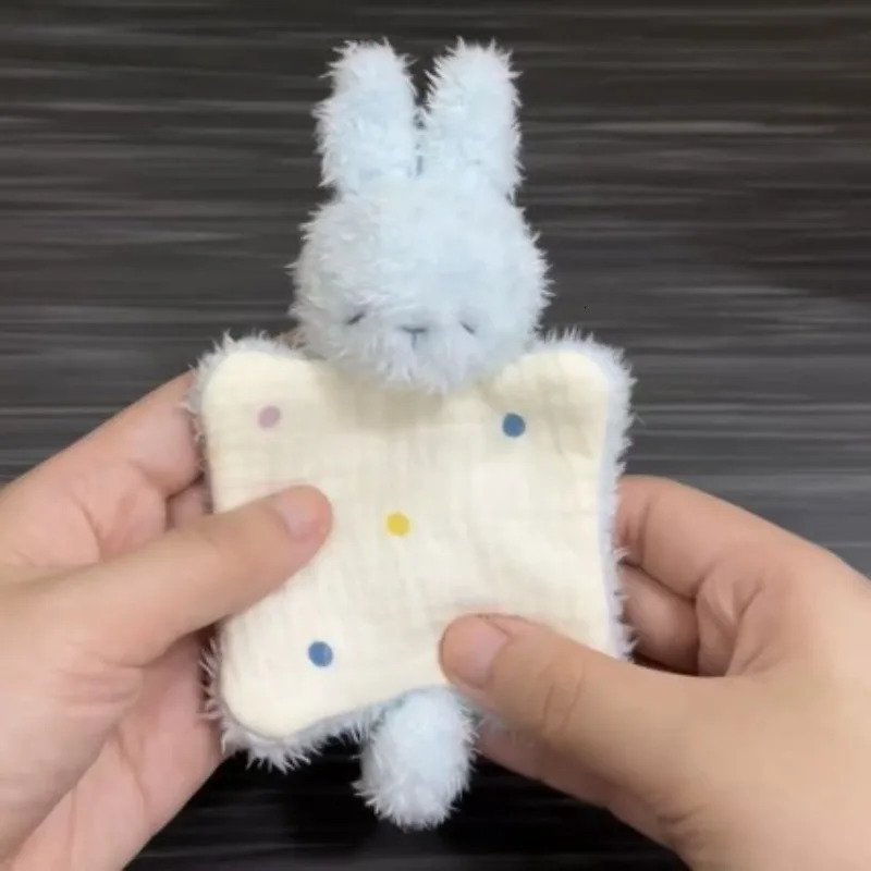 Bunny Security Blanket Soft Plush Bean Bag Toy for Kids Cute Stress Relief Comfort Animal Doll Soothing Gift 251222
