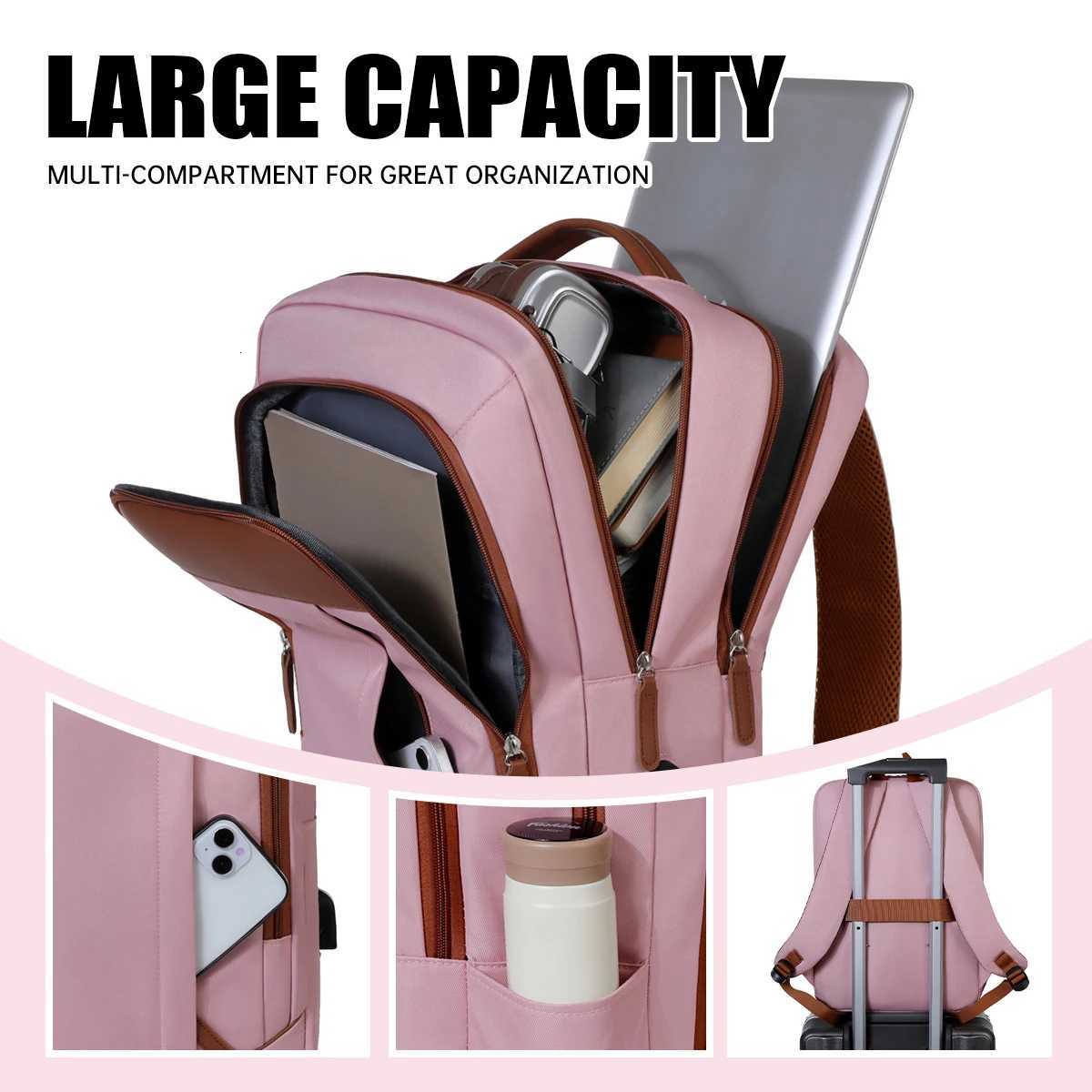 omputer Backpack for Women New LargeCapacityT ravelL ightweightB ackpackf orM enS implea ndS tylishS uitablef orB usinessT ripsa ndB oardingN oC hecke