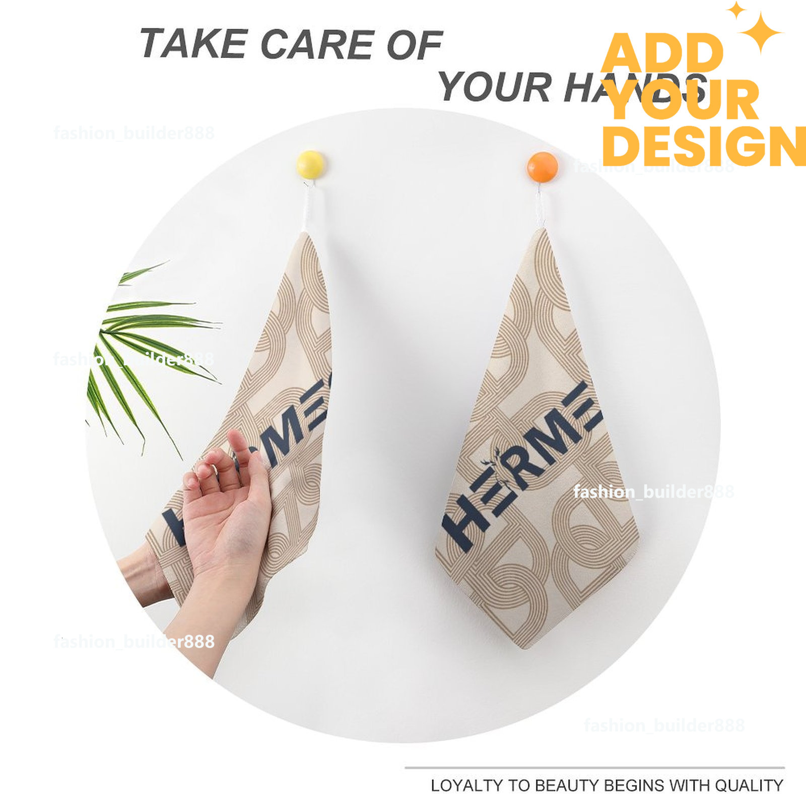 Custom Designer H Towels Luxury Horse Pattern Premium Hand Towels Set 11 by 11 inches Ultra Soft and Highly Absorbent Gym Shower Kitchen Hotel H64