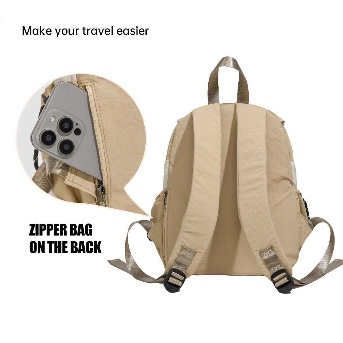 New Casual School Travel Backpack Lightweight Large-Capacity Nylon Cloth Study Bag Waterproof Backpack for s and s Junior High School StudentsM251222