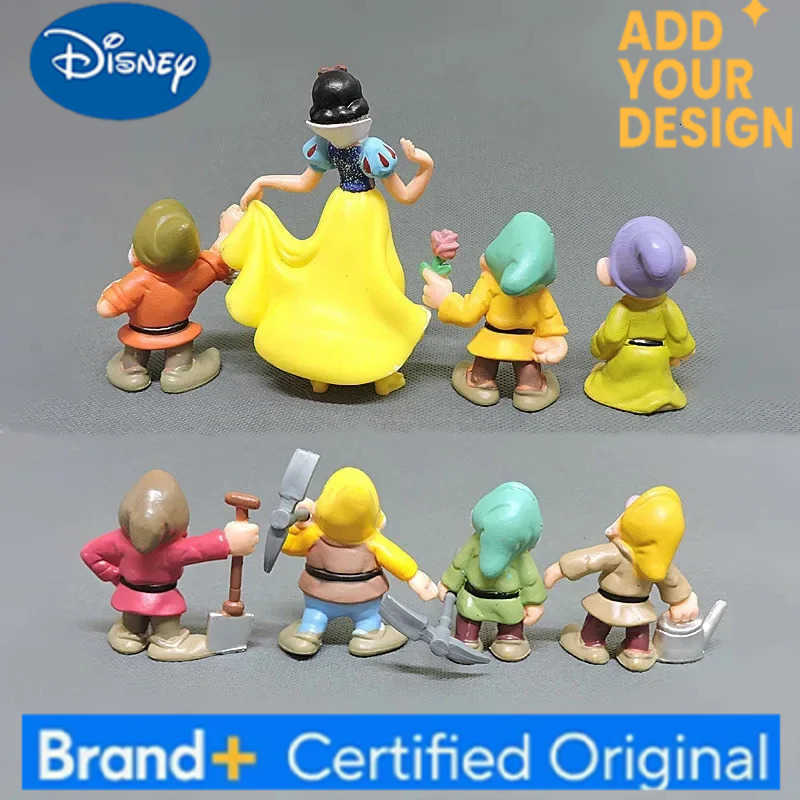 Disney Princess Snow White Action Figure The Seven Dwarfs Anime Figures Dolls Toys Cake Wedding Decoration Kids Birthday Gifts H251222