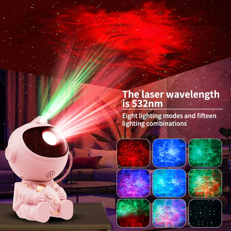 LED Star Galaxies Projector Night Light Astronaut Starry Sky Bedroom Room Decor Childrens Gift Atmosphere Creating Lamp 251222