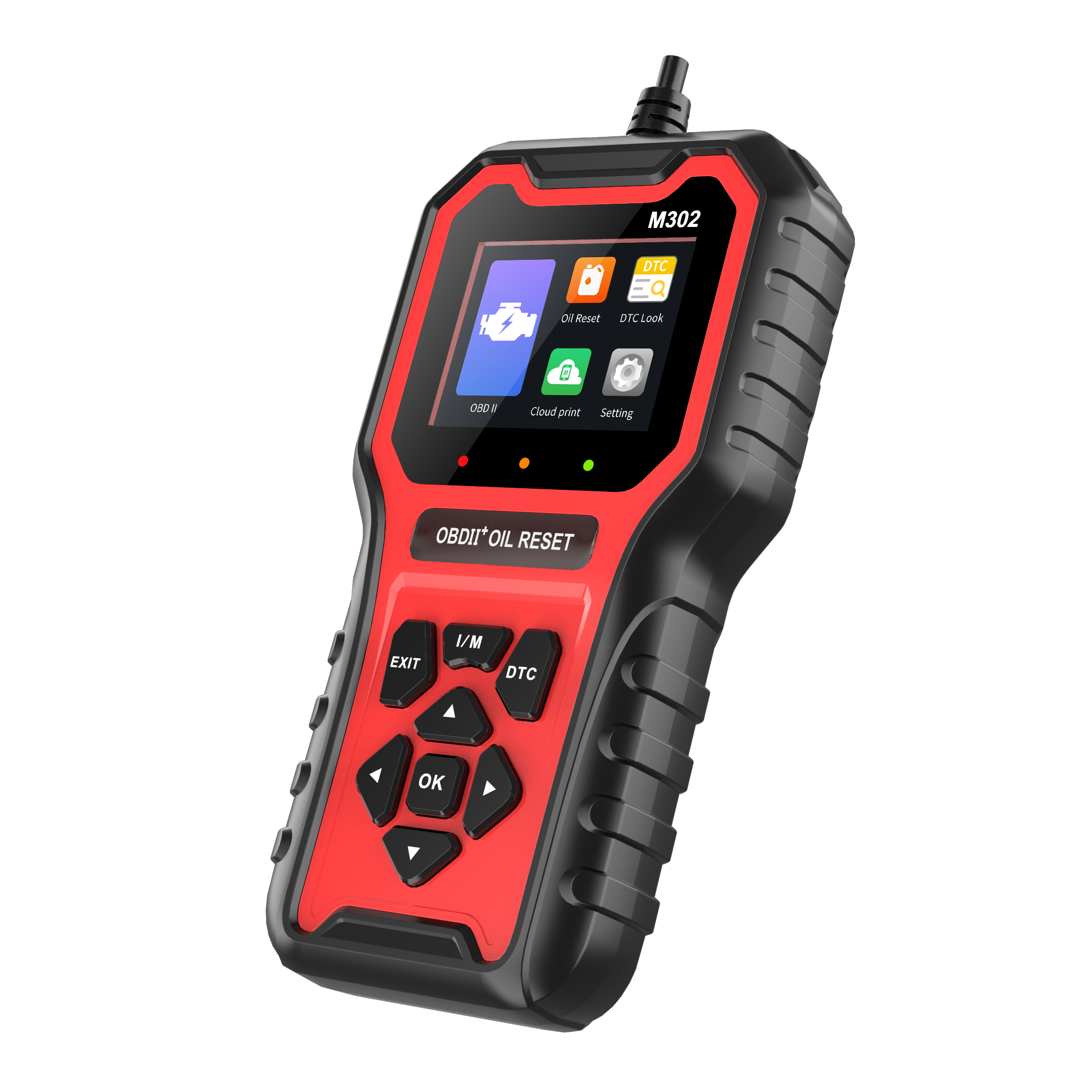 M302 OBD2 Scanner: Read/Clear Codes, Reset Service Light, Live Data, 2.8" Color Screen, 40K+ DTCs, 11 Lang, All 9 Protocols & CAN Support. (124 c