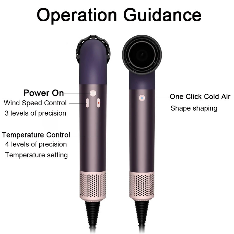 6 in 1 Leafless Hair Dryer Negative Lon Hair Care Professinal Quick Dry 1400 Watt High Speed Home Constant Anion HairDryer 251215