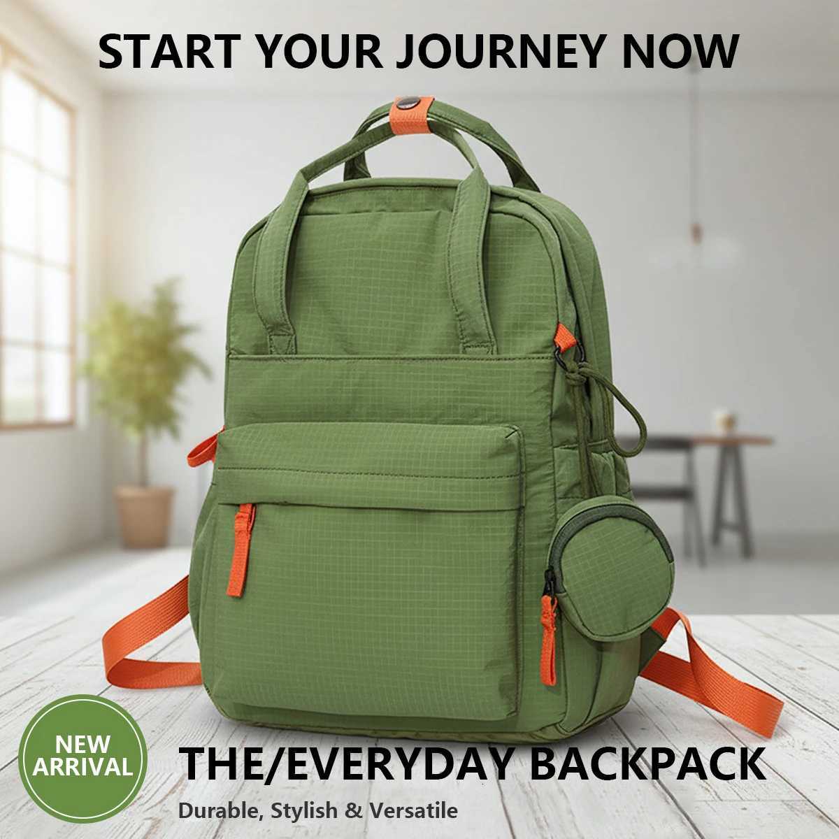 Autumn and Winter New Small Plaid Backpack Korean Style High School Student Schoolbag Female College Student Outdoor Backpack Male Travel Sports Hikin