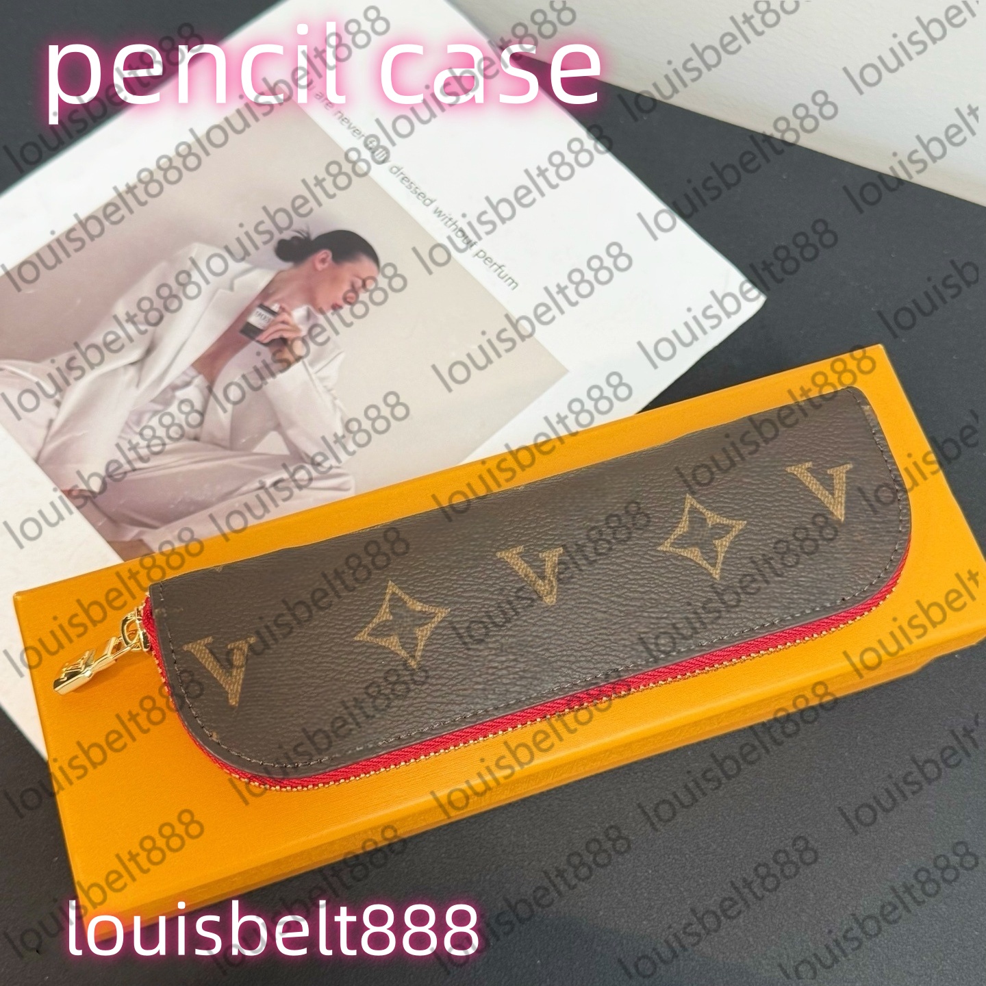 pencil case High Quality Wallet wholesale Vintage Leather Pencil Cases School Office Stationery Bag Cowhide Fountain Pen Box Makeup Brush Pouch Holder