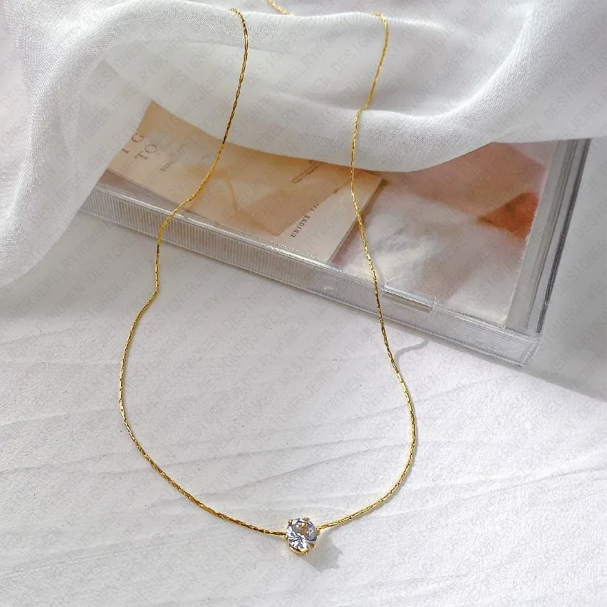 Designer Necklace Necklace for Women Gold Necklaces Diamond Chain Luxury Jewlery Designer for Women Elegant Timeless Sparkling Pendant Gift Premium Ex