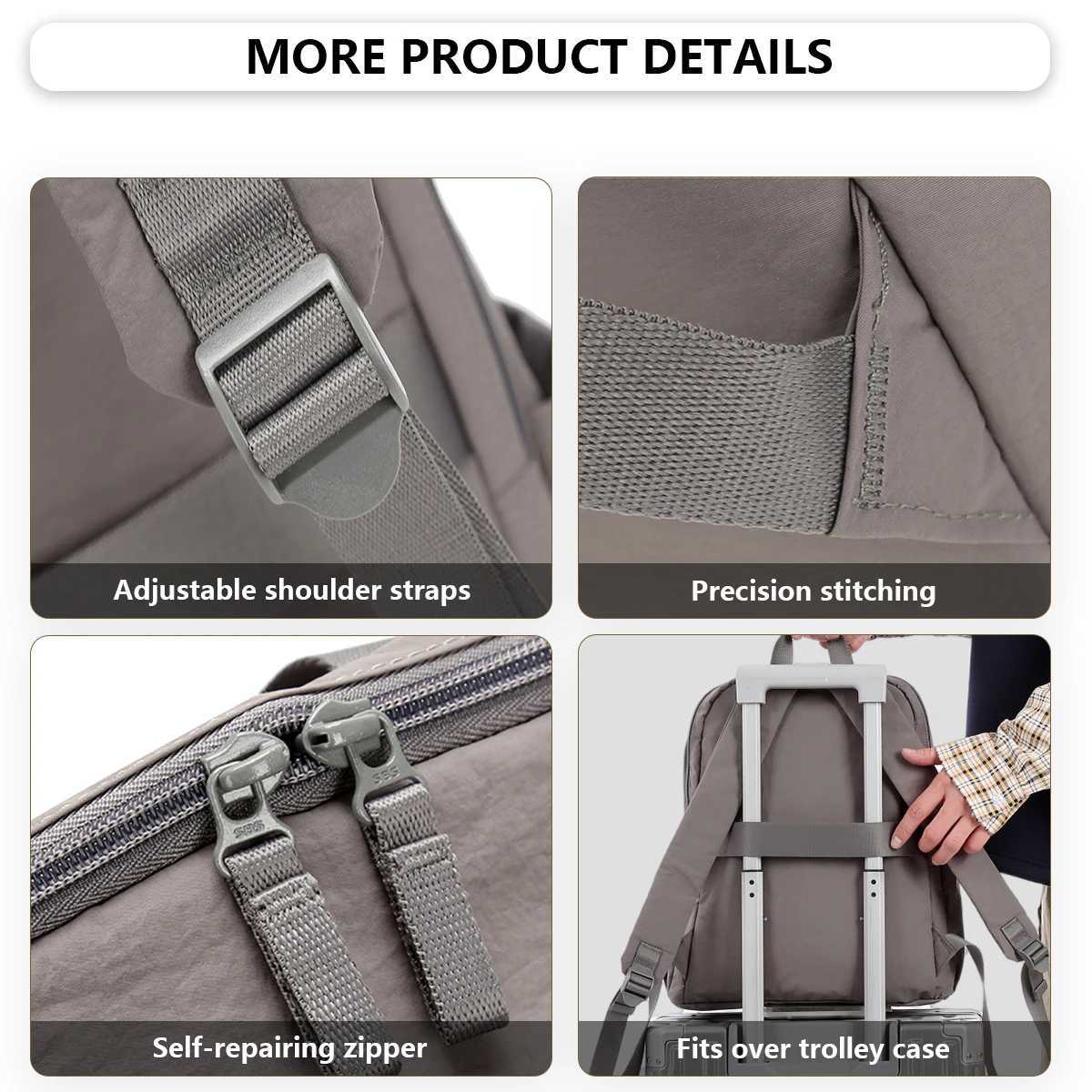 or Business Trips Large Capacity Oxford Waterproof Lightweight Nylon Backpack Multi-Functional Commuting Travel Computer Bag for School and ClassesM25