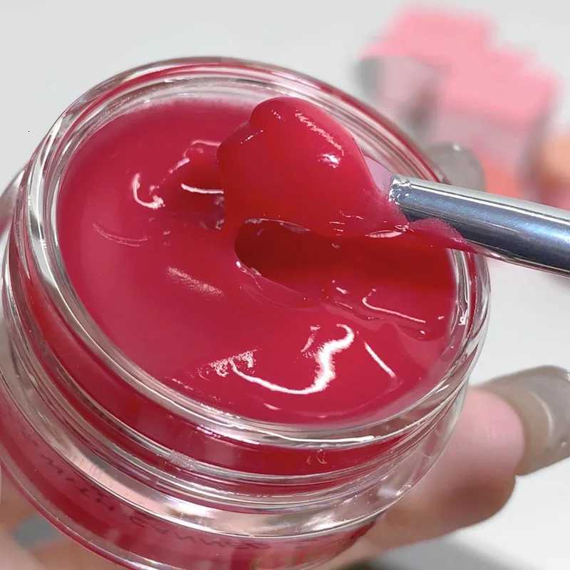 Moisturizing Lip Gloss with Canned Jam Long Lasting Jelly Lip Glaze Mirror Gloss Berry Pigment Liquid Lipstick Thick Lips MakeupT251222