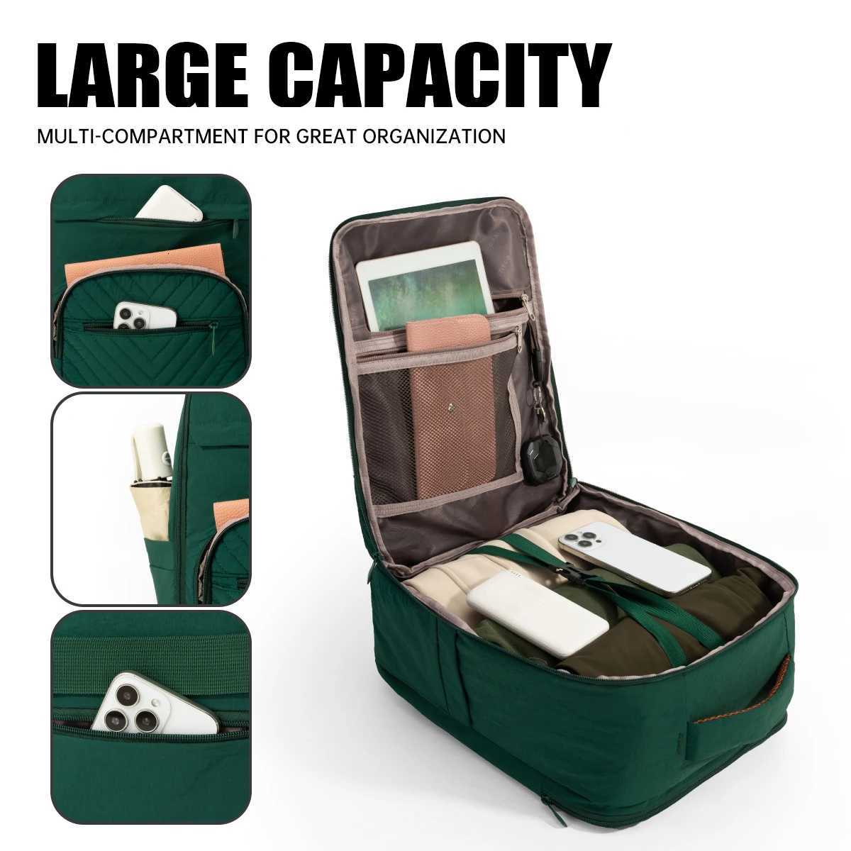 Backpack for Women Simple Business Commuter Backpack Large Capacity Laptop Bag Water-Resistant Versatile Travel Bag College Student Backpack Work BagM