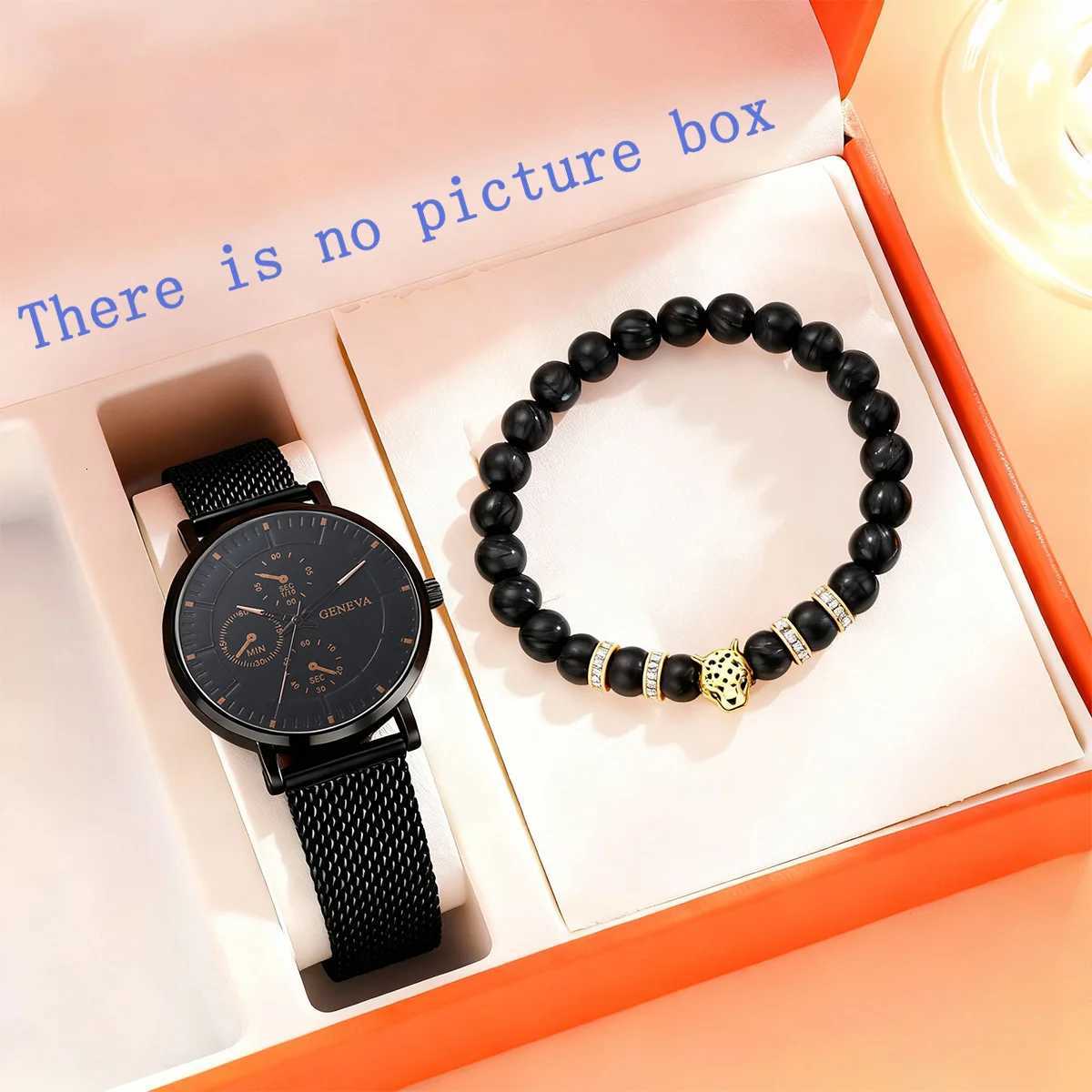Fashionable simple alloy material Mens quartz and set suitable for daily wear Christmas gift M251222