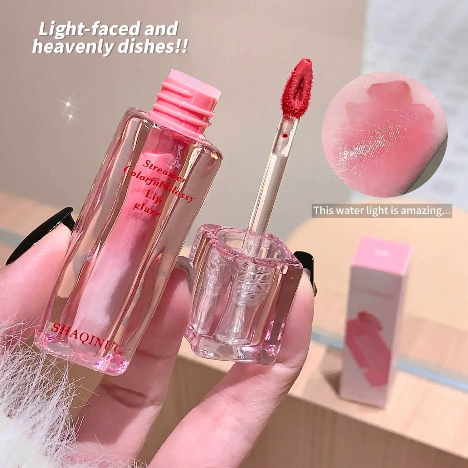6Color Moisturizing Mirror Effect Lip Gloss Lip Glaze Refreshing Non Greasy Texture Glossy Long Lasting Liquid LipstickT251222