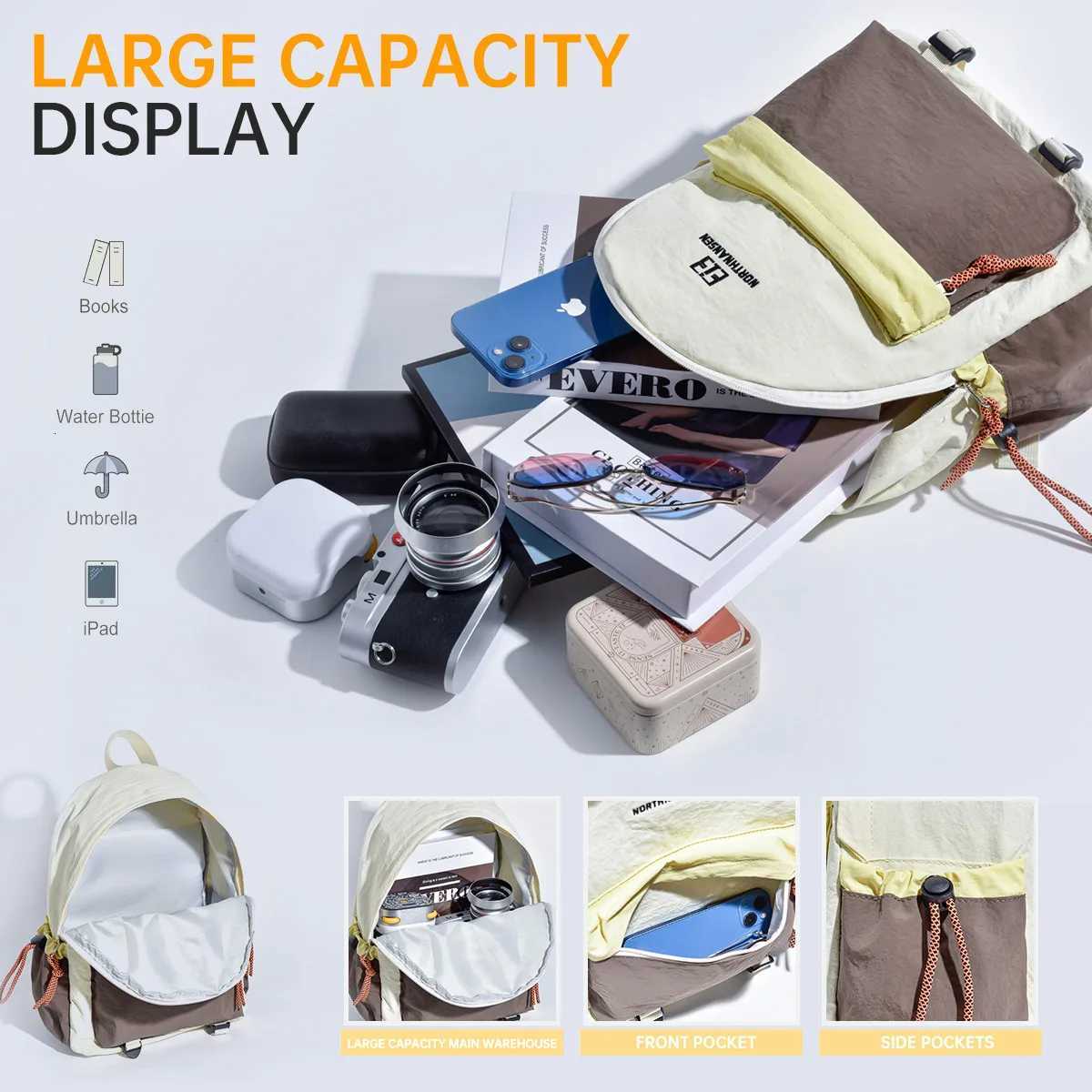 Textured Nylon Oxford Cloth Small Backpack Womens New Mini Student School Bag Work Clothing Shopping Travel Small BackpackM251222